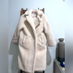 Teddy coat /sherpa by princess poly, cream xs/sm